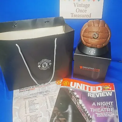 MANCHESTER UNITED V STOKE 2014 * Executive Club GIFT PACK * Inc LEATHER FOOTBALL • £23.75