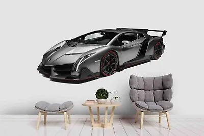 £143.48 • Buy 3D Lamborghini Veneno Vehicle Self-adhesive Removable Wallpaper Murals Wall