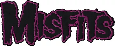 Back Patch - Misfits Logo Black Purple Punk Music Band 10.5  LARGE Iron On 57054 • $15.99