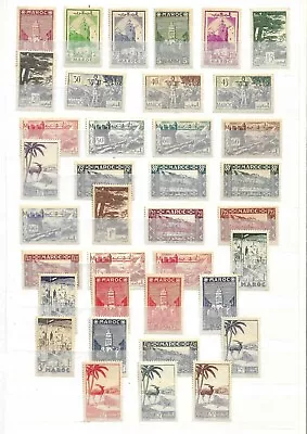 FRENCH MOROCCO   -  1939/1942  -  COMPLET MH SET - Yvert Nr 163/199 • $1.49