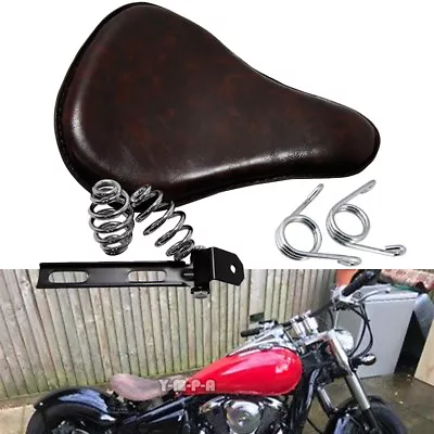 Bobber Motorbike SOLO Seat Leather Classic For Kawasaki Vulcan VN900 800 750 500 • $55.12