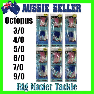 Octopus DIY Hairy Hooks Flasher 3/0 4/0 5/0 6/0 7/0 9/0 12-packs AUS Stock • $14.45