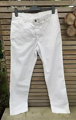  Men’s Hackett Military White Chino Trousers W34 R • £16
