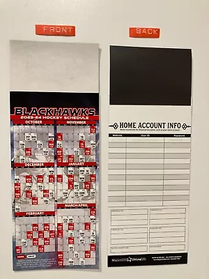 Nhl 2023-2024 Chicago Blackhawks  Magnet Schedule Teams Dates & Times-new • $3.95