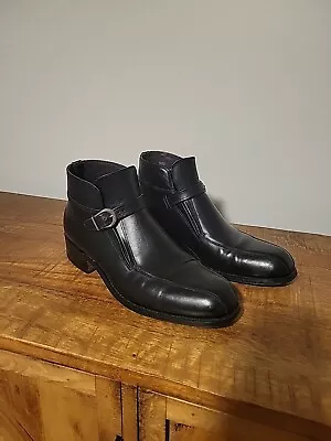 Vintage Mens Sears Cobbler's Choice Men's Black Ankle Boots Size 8D • $49.95