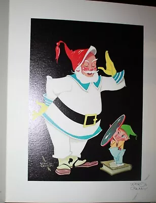 Vernon Grant Large Christmas Card Print With Santa Claus In White Suit Autograph • $80