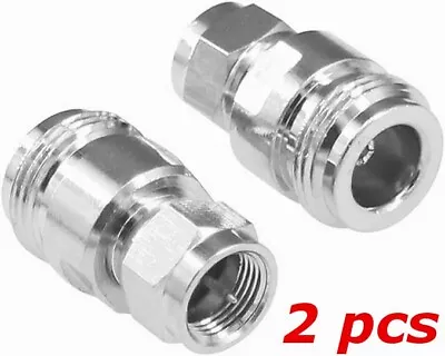 2 PACK F-Type Male 75 Ohm To N Female 50 Ohm Adapter RF Ham Radio Coax Connector • $8.99