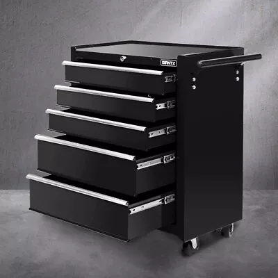 5 Drawers Mechanic Toolbox Trolley Garage Tools Storage Heavy Duty Organiser • $229.95