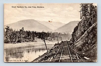 Great Northern Railway Near Troy Montana MT  UNP Unused DB Postcard N14 • $8.96