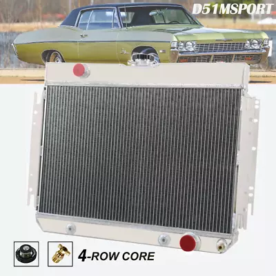 4 Row Aluminum Radiator For 1963-1968 1964 Chevrolet Impala Bel Air Chevelle GM • $299