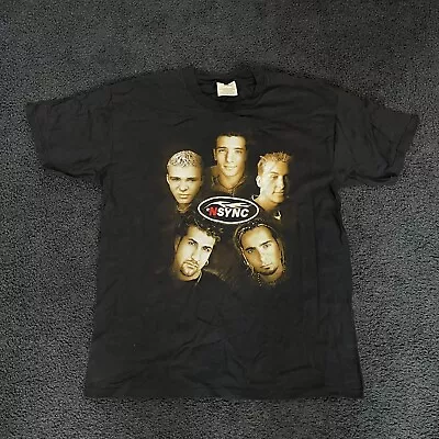 Vintage 1999 NSYNC World Tour Black T-shirt Size Large Winterland VTG 90s Y2K  • $49.95