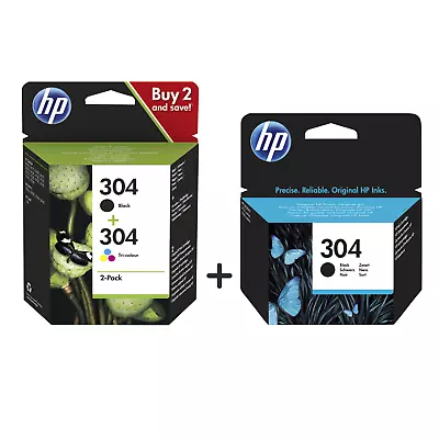 Original HP 304/ HP 304XL Black /Color Ink Cartridges For HP ENVY 5010 5032 LOT • £43.59