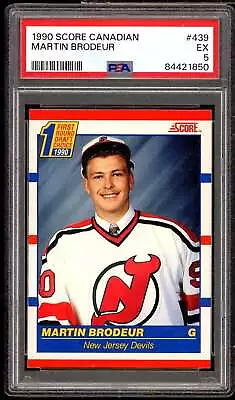 Martin Brodeur Rookie Card 1990-91 Score Canadian #439 PSA 4 • $14.95