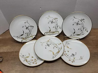 6 HEINRICH HC Selb GOLDEN HARVEST China White Bavaria Hand Painted Bread Plate • $19.99