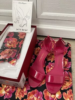 New Salvatore Ferragamo Tursi Begonia Patentcalf  Size 5.5C • $80