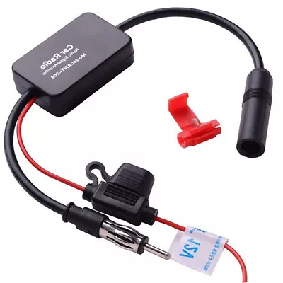 FM Radio Stereo Antenna Aerial Signal Amplifier Booster For Car Motorcycle Cart • $12.90