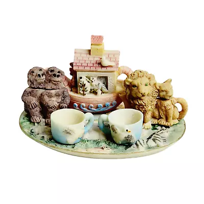 Noah's Ark 9 Piece Miniature Tea Set 2  Resin Brand New Opened Box #48487 • $16.99