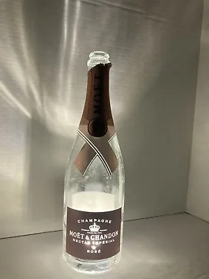 Moet  & Chandon Nectar Imperial Rose Lite Up 750mL Champagne Bottle EMPTY • $30