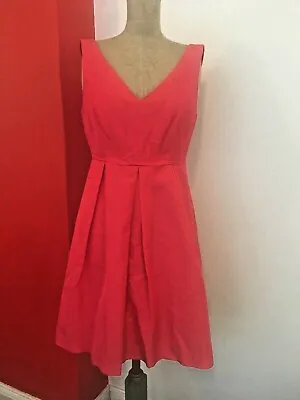 J CREW Pink Cocktail Dress Salmon Party 50ies Infused Formal Bridesmaid 8-10 S • $69