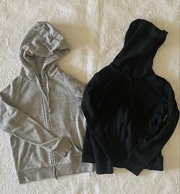Size S/M UNIQLO Hoodie Jackets Grey Black Active Dry Sweat • $19