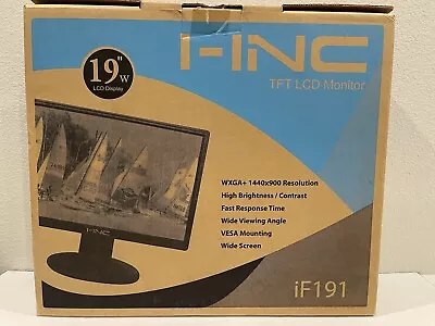 New 19” LCD Monitor I-INC Model IF191 Wide Screen • $45