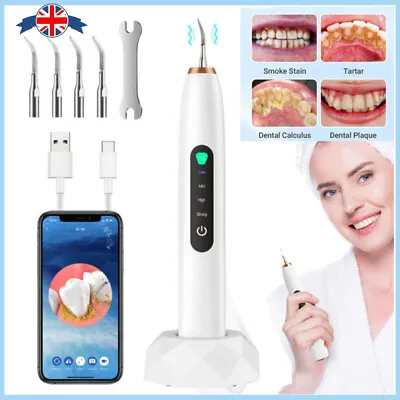 £6.95 • Buy Electric Sonic Dental Scaler Calculus Plaque Tartar Remover Teeth Stains Cleaner