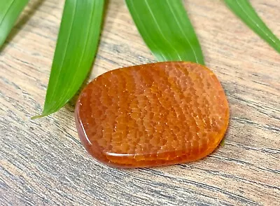 Fire Agate Palm Stone Soap Stone Flat Therapy Meditation Specimen Reiki Chakra • $7.73