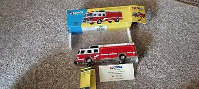 Corgi Demonstrator E-one Cyclone 2 Rescue Fire Engine Truck Model 52201 1:50 • $28.62