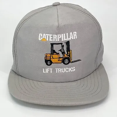 Vintage Caterpillar Lift Trucks Snapback Hat Gray Louisville USA Licensed (F5) • $45