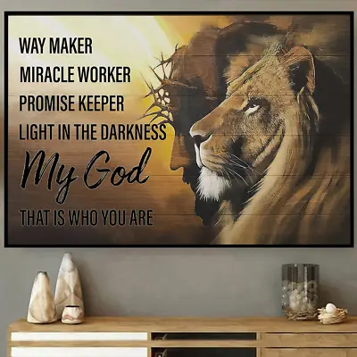 Jesus Way Maker Miracle Worker My God That Is Who You Are Pray Christian Poster • $11.93