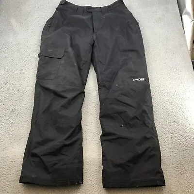 Spyder Snow Pants Adult XL Black Snowboarding Skii Nylon 44553 • $39.99