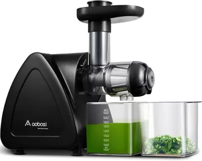 AOBOSI Cold Press Juicer Machines With Reverse Function Slow Pure Black  • £130.09