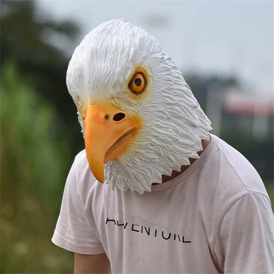 Eagle Latex Full Head Mask Dignified Headgear Animal Mask For Costume Party Prop • £19.72