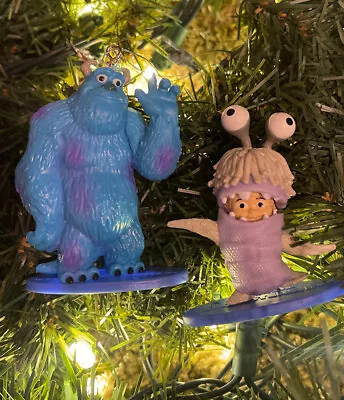 2ct 2023 Boo & Sullivan Monsters Inc Christmas Tree Ornament Disney Bug Disguise • $14.99