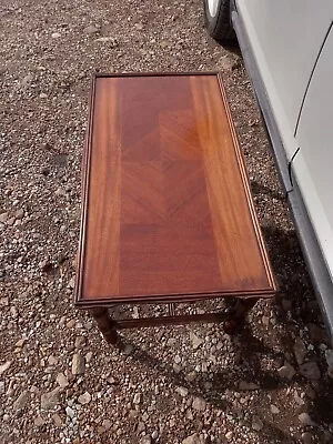 Mid Century Mahogany Inlaid Veneer Coffee Table  (RP-(CT-87) • $399