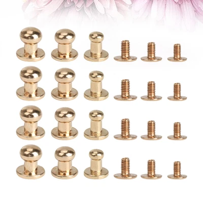 £7.79 • Buy  72 Pcs Brass Chicago Screws Binding Post Luggage Rivets Suite