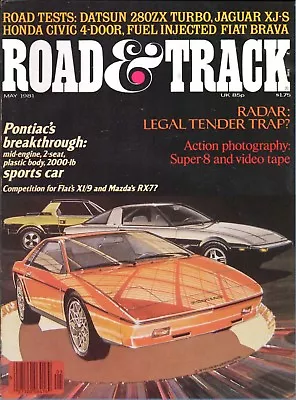 Road & Track 1981 May - 280zx-t Fiero March-mustang • $12.95