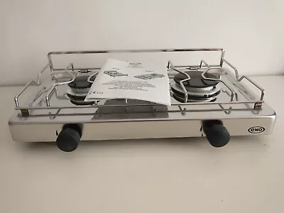  Gas Hob 2 Burner Eno 2 With Gimbals  And Pan Holder Boat Caravan - Stainless • £250