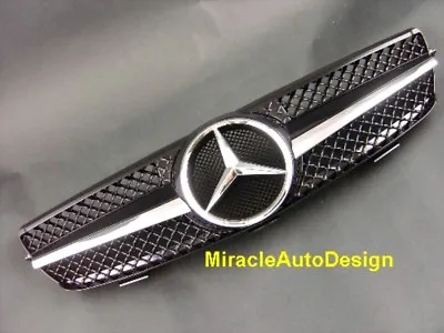 Set Of Black Front Grille For 2003-2009 Mercedes Benz W209 Clk-class C209 A209 • $160