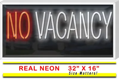 $759 • Buy OUTDOOR No Vacancy Neon Sign  Jantec 32  X 16   Motel Hotel Bed & Breakfast