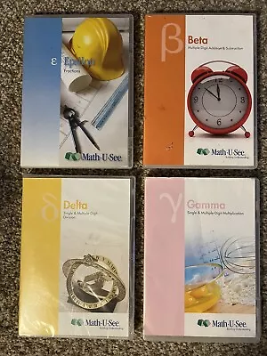 Math U See Lot Of 4 DVDs Beta Gamma Delta Epsilon Milultiply Division Fractions • $27.95