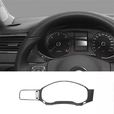 2Pcs Carbon Fiber Speedometer Surround Cover Trim For Volkswagen Jetta Sedan • $27.30