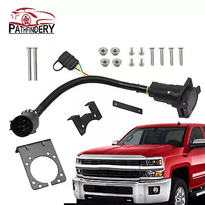 7 Way And 4 Way Flat Trailer Wire Harness Plug Kit For Chevy Silverado 1500 2500 • $28.69