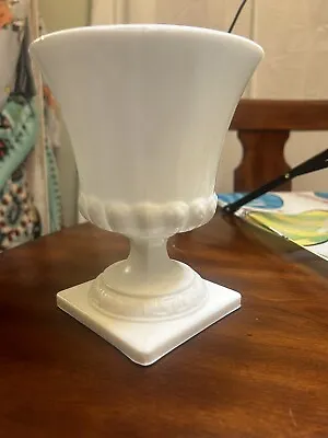 Vintage E.O. Brody Co. Vintage White Milk Glass 9” Tall Footed Vase/Planter • $13