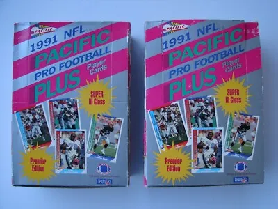 2 Boxes Of 1991 Pacific Plus PREMIER Edition Pro Football NFL Wax Box Cards • $35