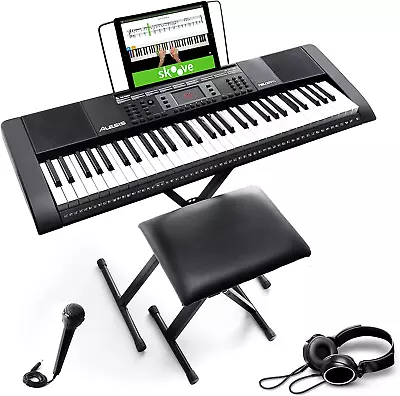 Alesis Melody 61 Key Keyboard Piano For Beginners With Speakers Stand Bench... • $187.05