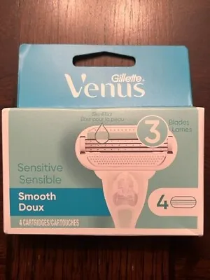 Gillette Venus SkinElixir Sensitive Smooth 3 Blades 4 Cartridges Free Shipping • $12.99