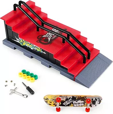 £10.90 • Buy Mini Finger Skateboard Skate Park Ramp Parts Tech Deck Fingerboard Kids Toy UK