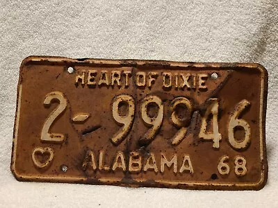 Vintage 1968 Alabama License Plate  • $24.99