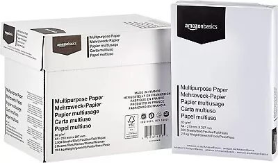 Amazon Basics Paper Multi-purpose Printer Paper A4 80gsm 5 Reams (2500 Sheets • £24.99